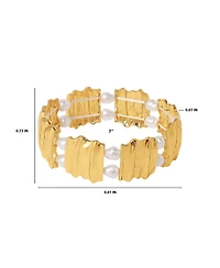 Bcbg Gold-Tone Sculpted Stretch Bracelet