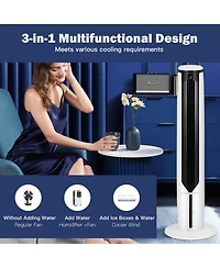 Costway 3-In-1 Evaporative Air Cooler 41'' Portable Tower Fan Humidifier