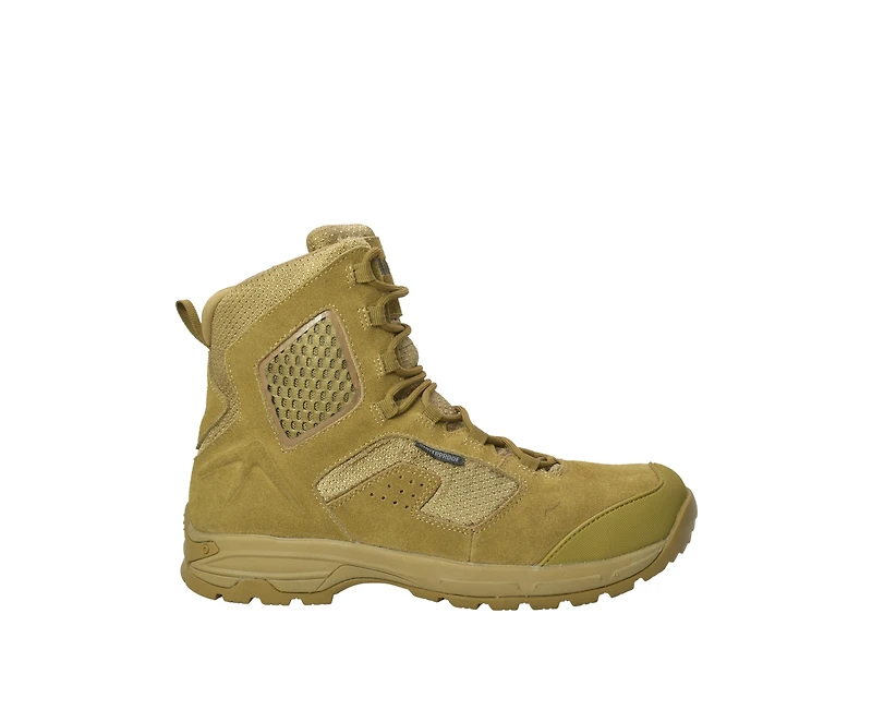 AdTec Men's 8" Suede Leather Side Zipper Waterproof Tactical Boot, Coyote