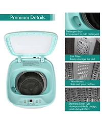 Costway 8lbs Portable Fully Automatic Washing Machine W/ Drain Pump