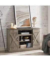 American retro Cabinet with Open and Closed Storage Space