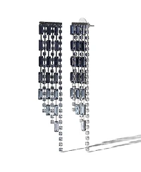 Jessica Simpson Tiered Crystal Fringe Earrings