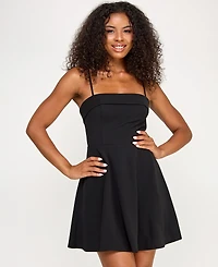 City Studios Juniors' Scuba Crepe Fit & Flare Dress