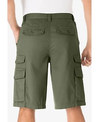 KingSize Big & Tall 12" Side Elastic Cargo Shorts