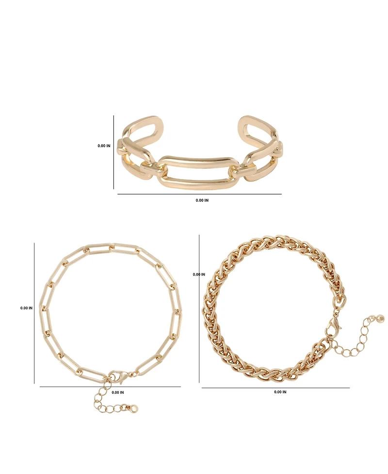 Bcbg Set of 3 Chain Link Bracelets