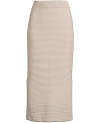Lands' End Women's Cotton Pointelle Sweater Maxi Skirt - Set Bottom