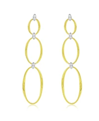 Suzy Levian New Yor Suzy Levian Golden Helix Sterling Silver & Cubic Zirconia Double Oval Drop Earrings