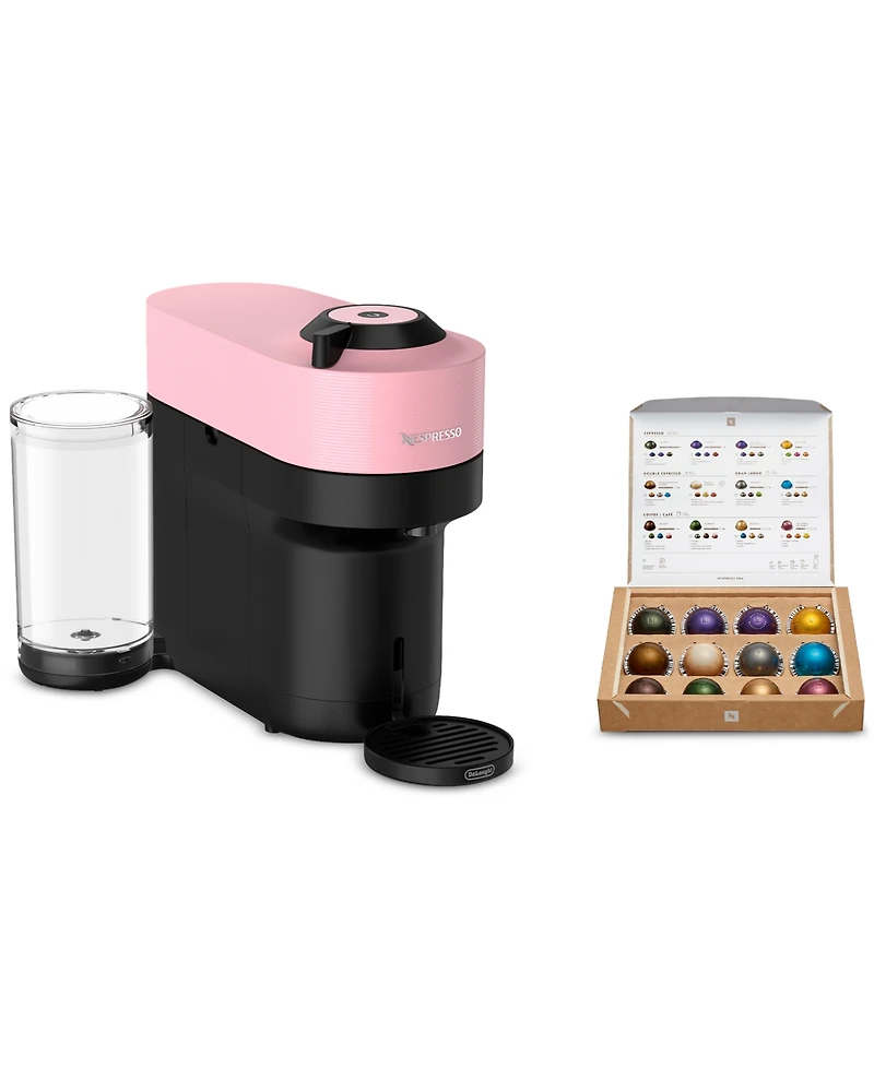 Nespresso Vertuo Pop+ Coffee and Espresso Maker by DeLonghi with Milk Frother, Candy Pink
