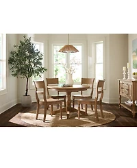 Willowmere 5-Pc. Dining Set (Round Table & 4 Wood Chairs) Created for Macy's.