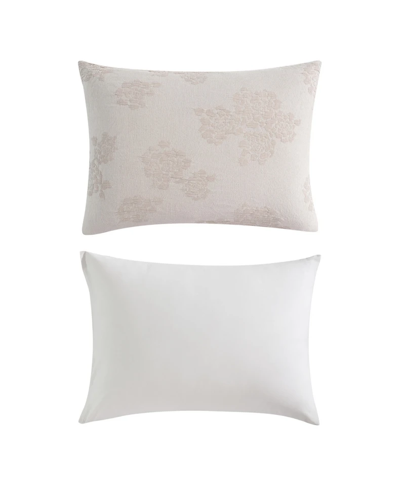Vera Wang Roses Cotton Jacquard 3-Pc. Comforter Set