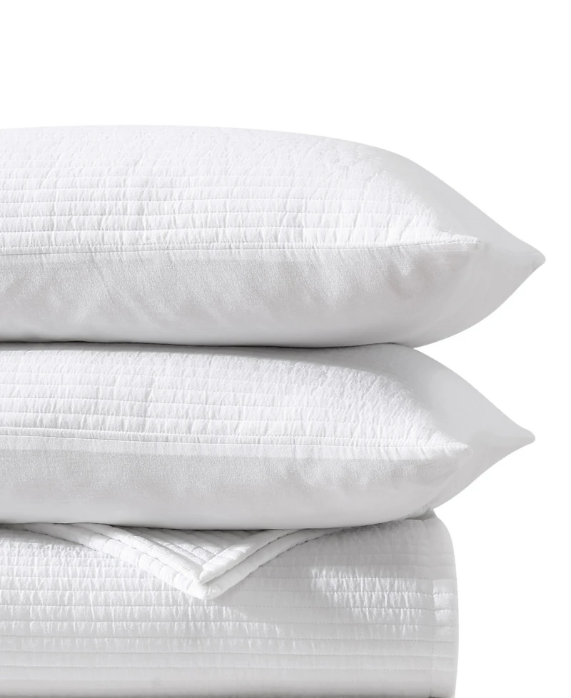 Vera Wang Cotton Voile Solid 3-Pc. Quilt Set