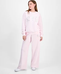 Madden Girl Juniors' Nyc Patchwork Crewneck Sweatshirt