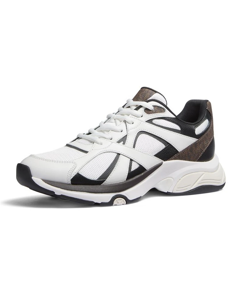 Michael Kors Men's Leo Suede Mixed-Media Trainers