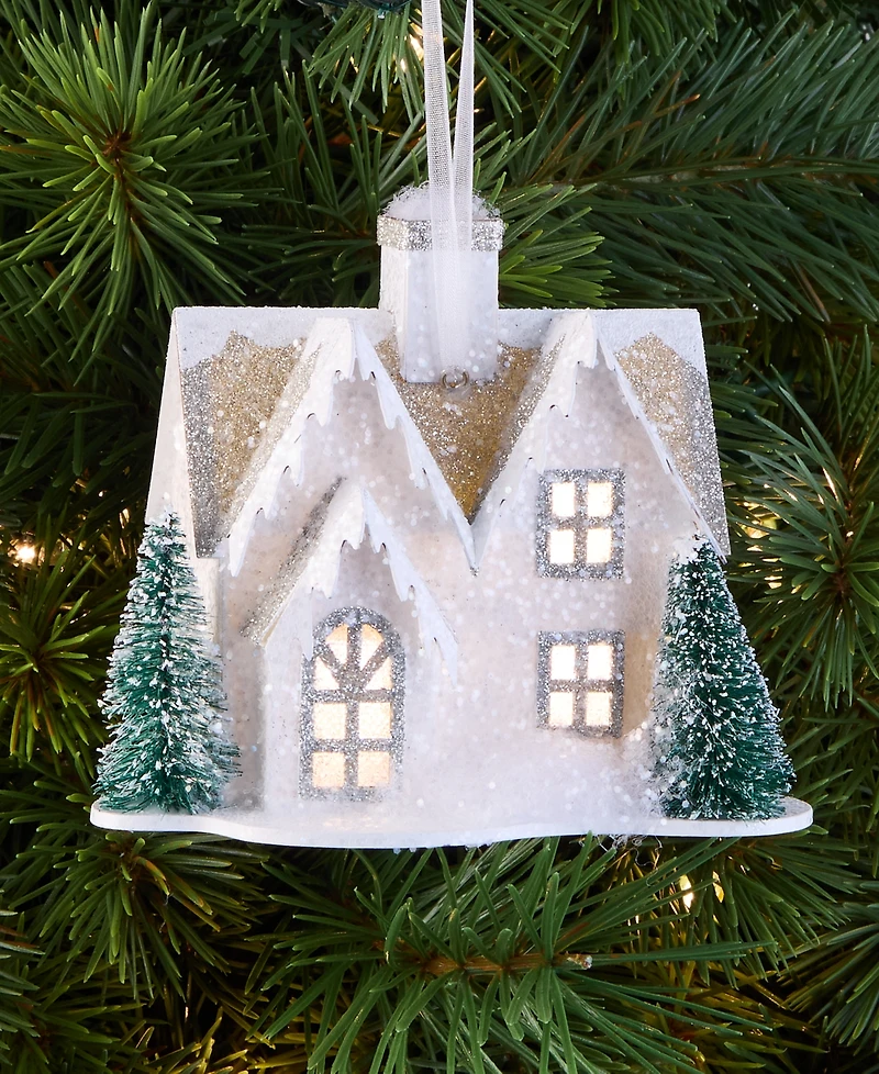 Holiday Lane Enchanted Emerald Light-Up House Ornament, Macy's Exclusive