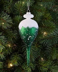 Holiday Lane Enchanted Emerald Glass Drop Ornament, Macy's Exclusive