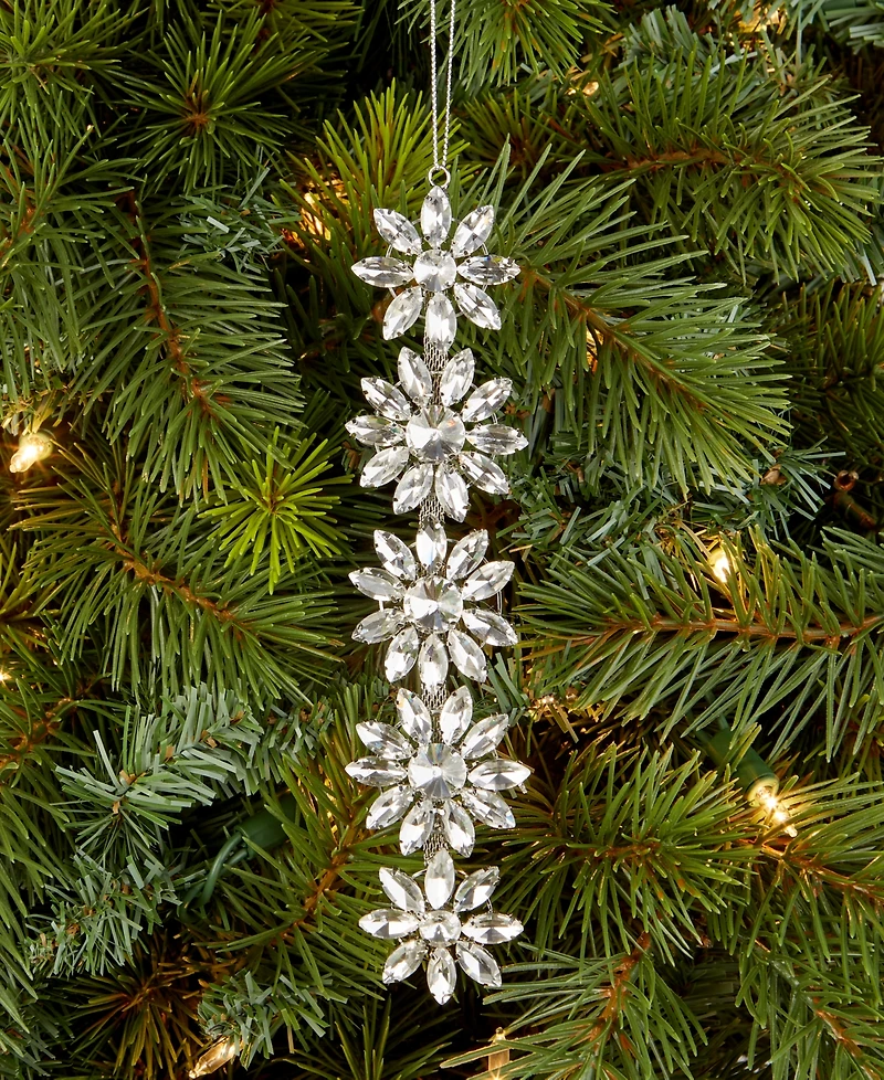 Holiday Lane Jeweled Classics Snowflake Cluster Ornament, Macy's Exclusive
