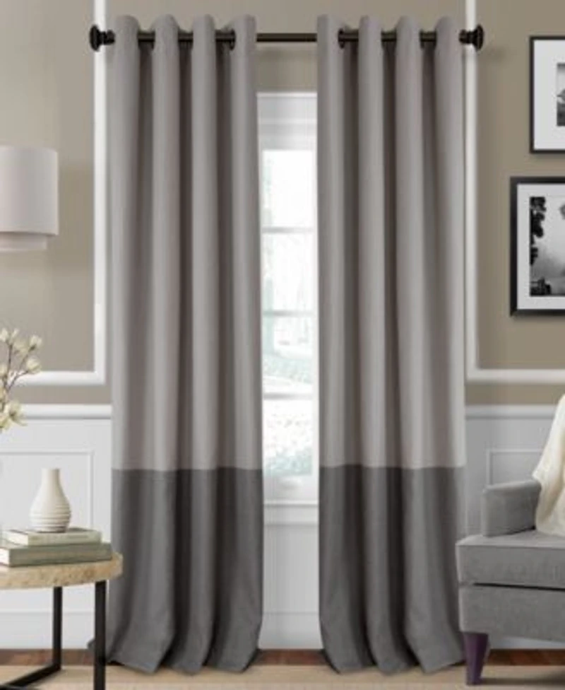 Elrene Home Fashions Braiden Color Block Blackout Window Curtain