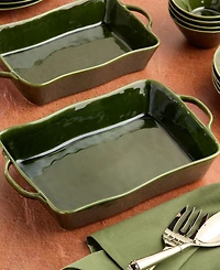 Certified International Verde Large Rectangular Baker