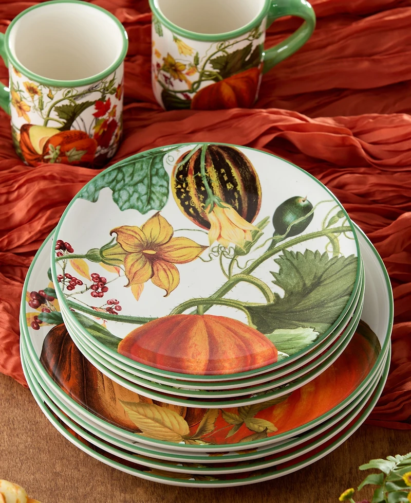 Certified International Harvest Fields Salad Plates, Set of 4