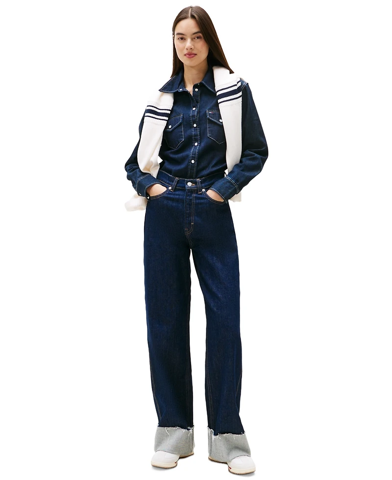 Tommy Jeans Claire High Rise Cuffed Wide-Leg