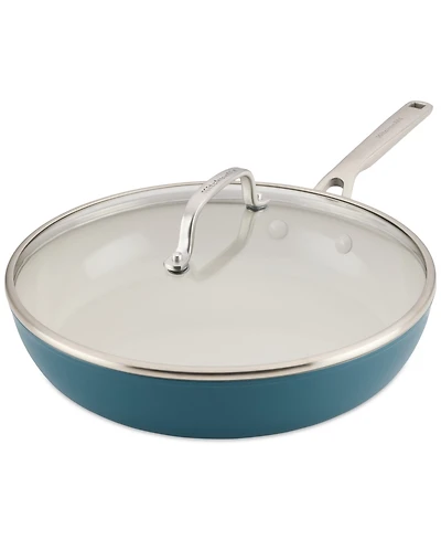 KitchenAid Hard-Anodized Ceramic Induction 12.5" Skillet with Lid