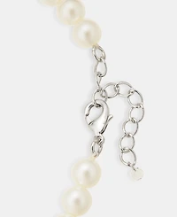 Holiday Lane Silver-Tone Imitation Pearl Snowflake Pendant Necklace, 17-1/2" + 2" extender
