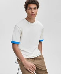 Mode of One Men's Short-Sleeve Reverse-Sleeve Cotton T-Shirt, Macy's Exclusive