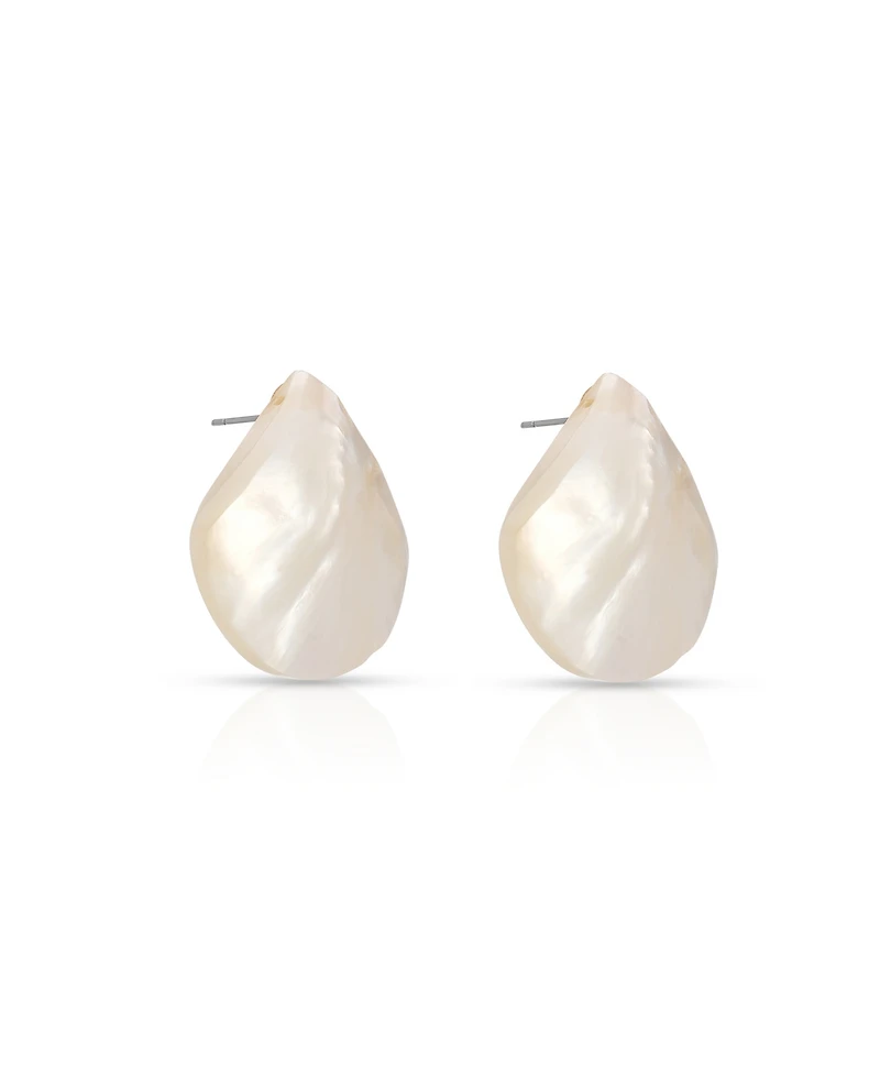 Ettika Rising Tide Mother of Pearl Stud Earrings
