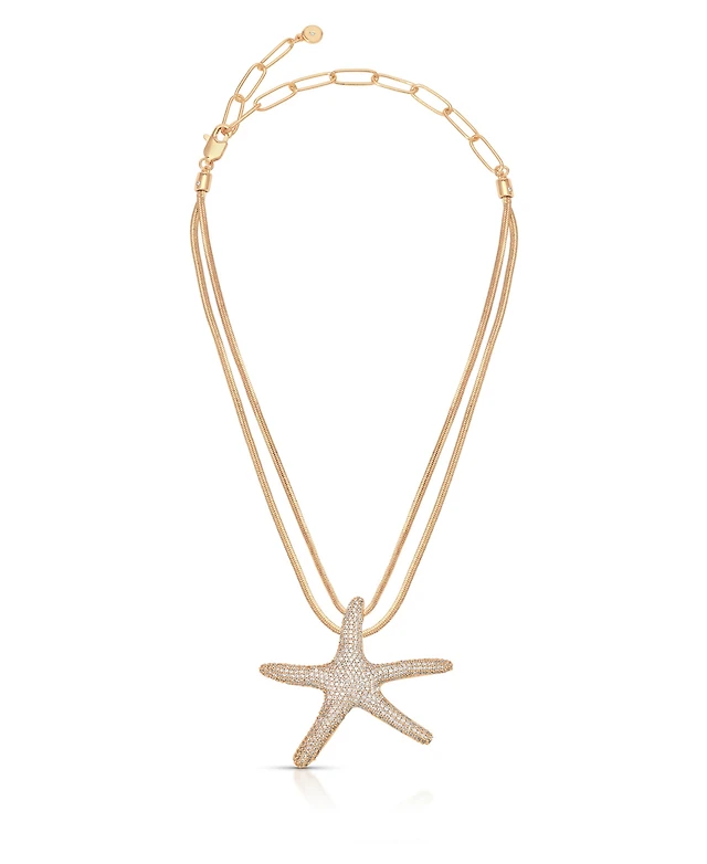 Ettika Pave Starfish Statement Necklace Arden Fair