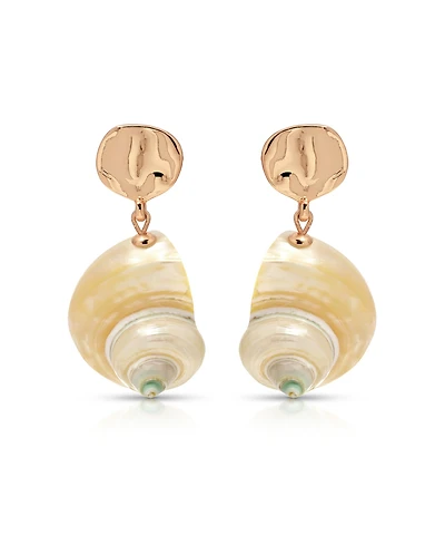 Ettika Sunken Treasure Shell Drop Earrings