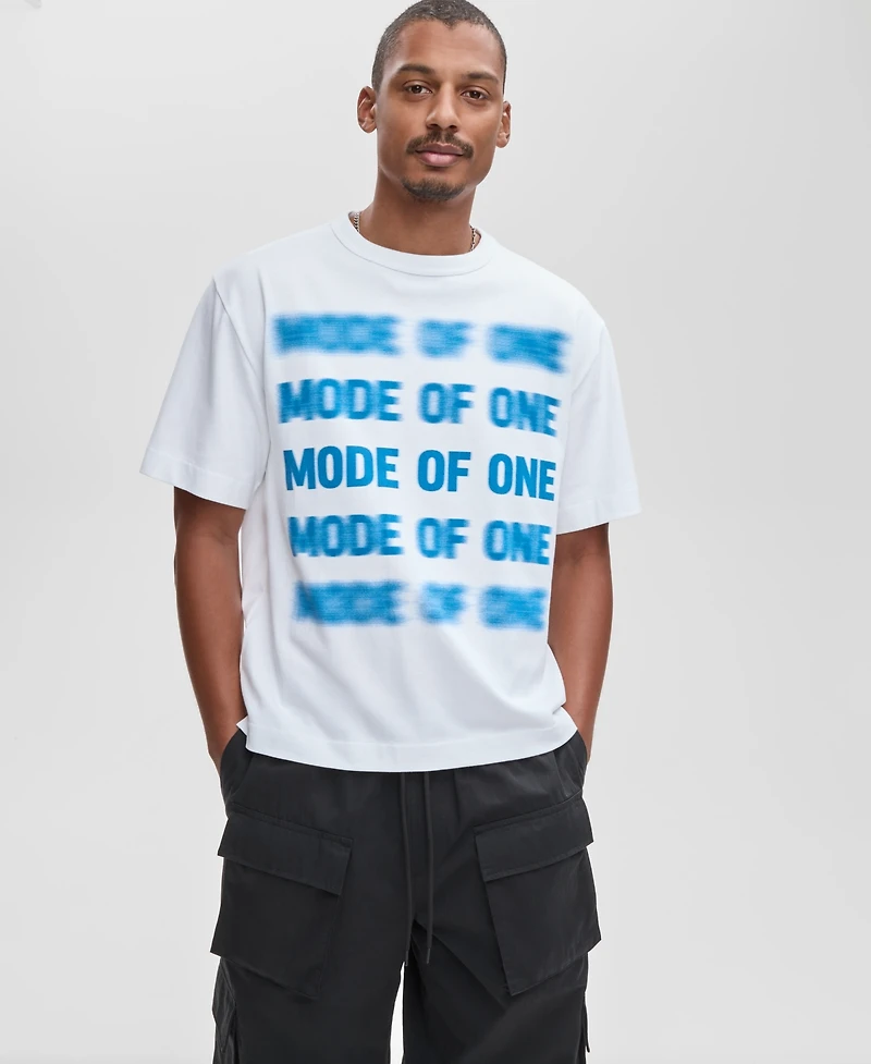 Mode of One Men's Relaxed Fit Short Sleeve Crewneck Logo Graphic T-Shirt