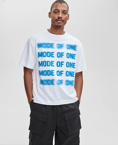 Mode of One Men's Relaxed Fit Short Sleeve Crewneck Logo Graphic T-Shirt