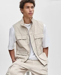 Mode of One Men's Canvas Cargo Vest, Macy's Exclusive
