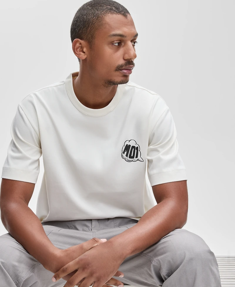 Mode of One Men's Sport Dudes Relaxed Fit Short Sleeve Graphic Crewneck T-Shirt