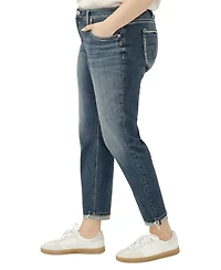 Silver Jeans Co. Plus Boyfriend Mid Rise Slim Leg