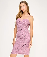 Seni & Cade Juniors' Embellished Mesh Dress