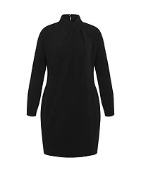 City Chic Women's Wrap Neck Dress