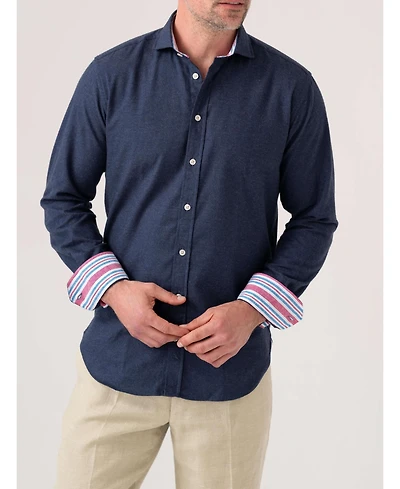 Koy Clothing Men's Cotton Cashmere Long Sleeve Shirt