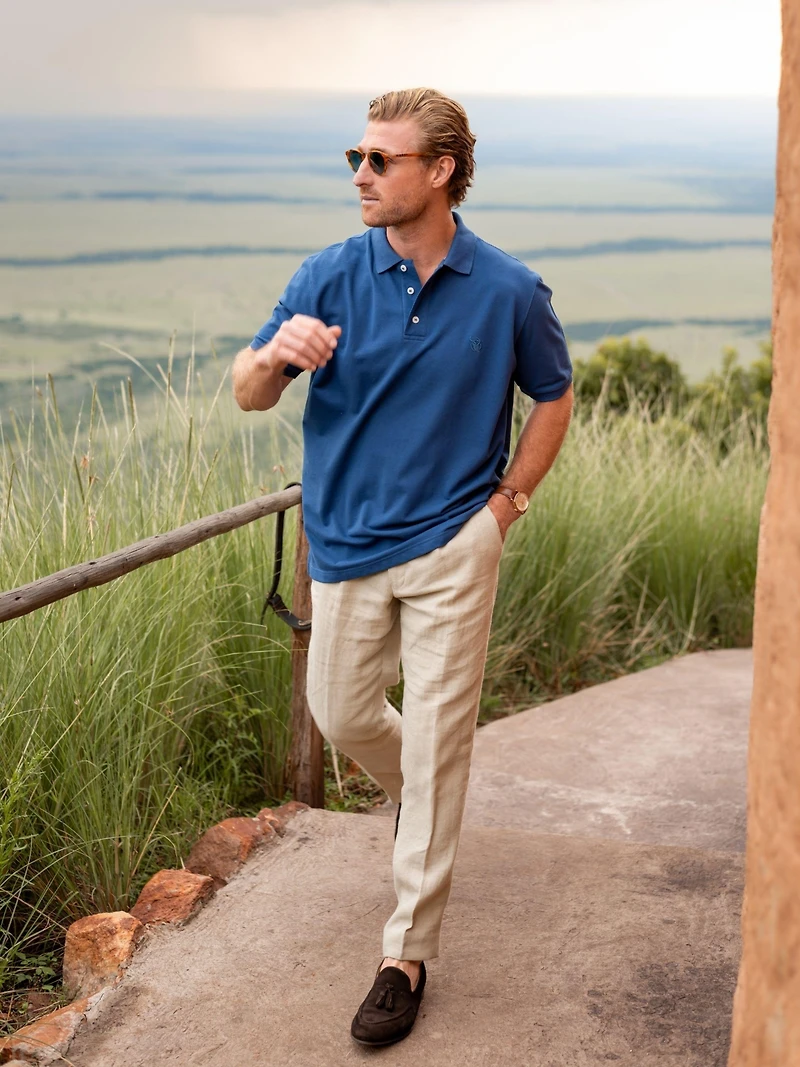 Koy Clothing Men's Short Sleeve Pique Cotton Polo