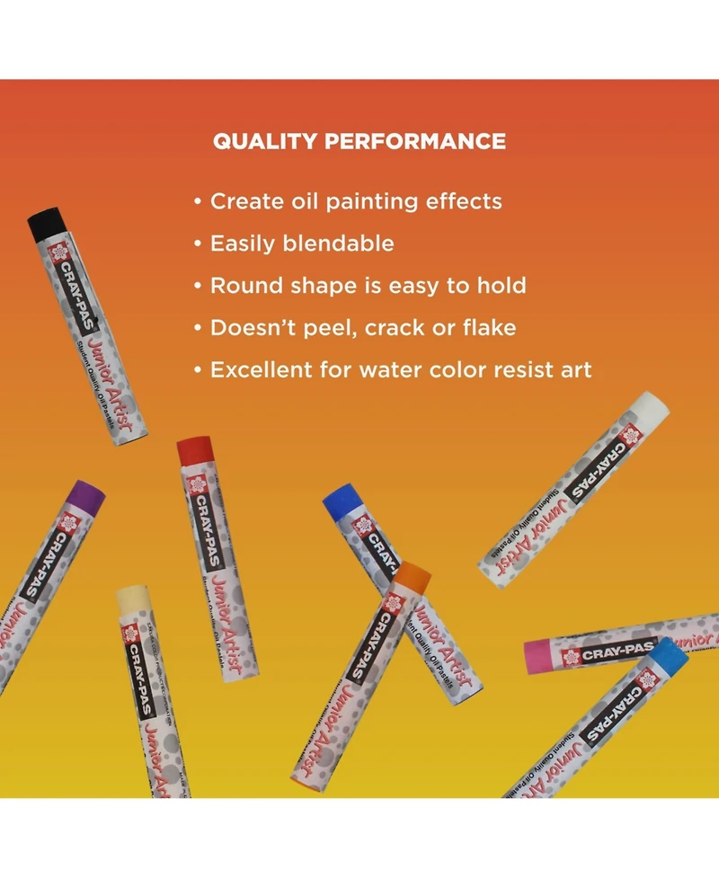 Sakura Cray-Pas Junior Artist Oil Pastels, 6 Sets of 12