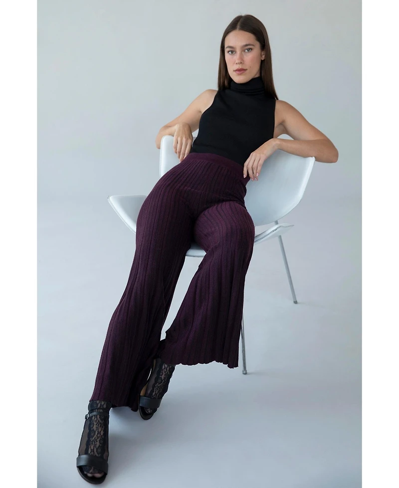 Sskein Women's Marcelle Pleated Knit Trousers