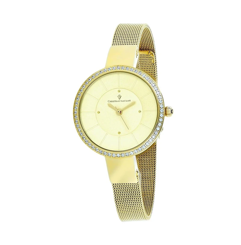 Christian Van Sant Women's Reign Gold tone Dial Watch - CV0224