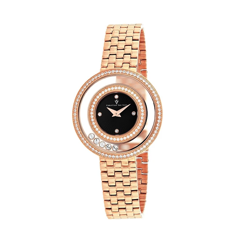 Christian Van Sant Women's Gracieuse Black Dial Watch
