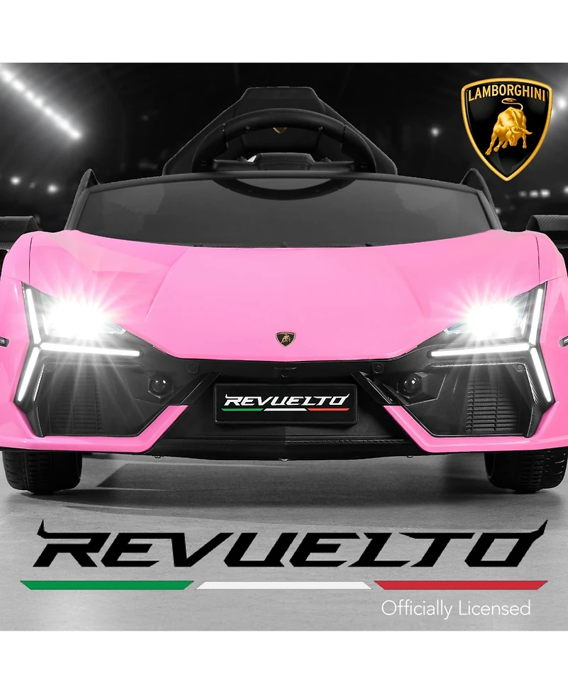 Best Choice Products Kids 12V Ride-On Car Officially Licensed Lamborghini Revuelto w/ Remote, Led Lights