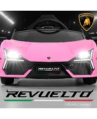 Best Choice Products Kids 12V Ride-On Car Officially Licensed Lamborghini Revuelto w/ Remote, Led Lights