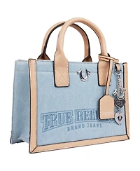 True Religion Bombe Logo Denim Tote
