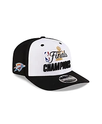 New Era Men's White/Black Oklahoma City Thunder 2025 Nba Finals Champions Parade 9SEVENTY Stretch-Snap Adjustable Hat