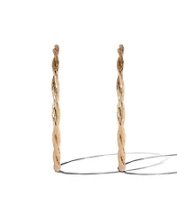 Jessica Simpson Light Gold Twist Hoop Earrings