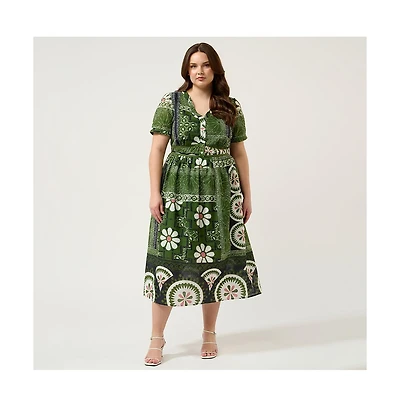 Estelle Ethereal Tile Print Dress