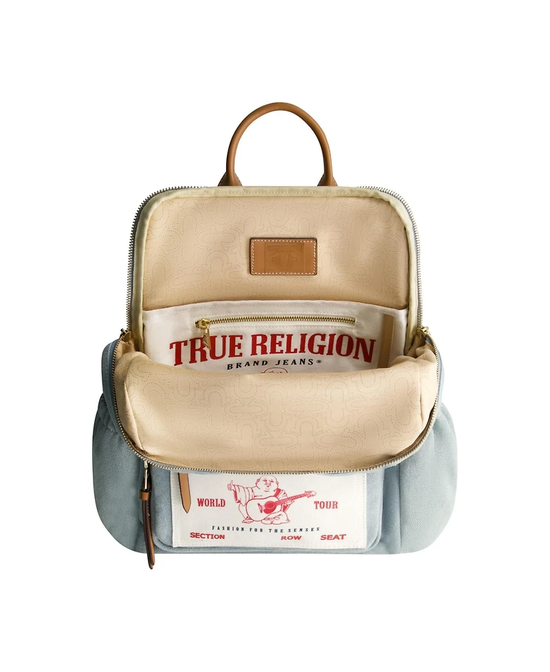True Religion Buddha Pocket Denim Backpack